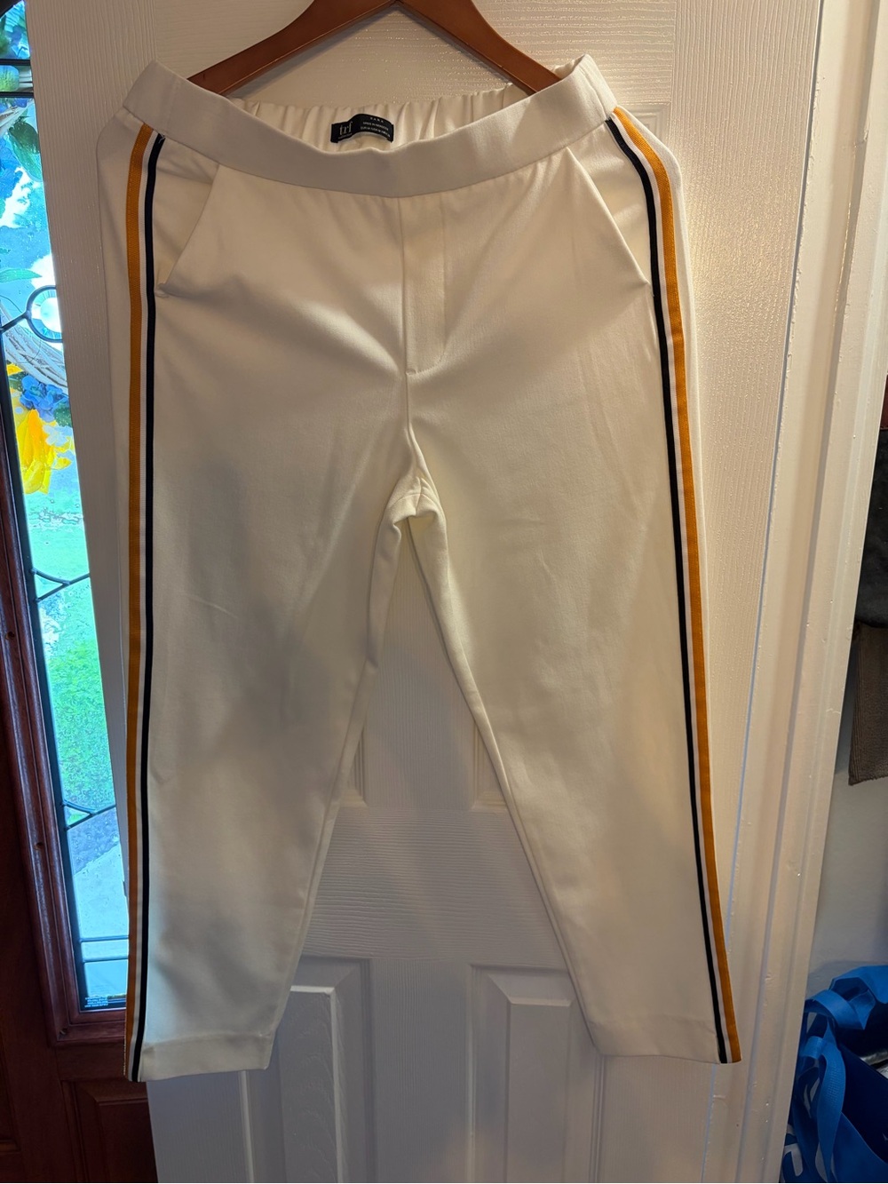 Zara Cream TRF Collection Pants